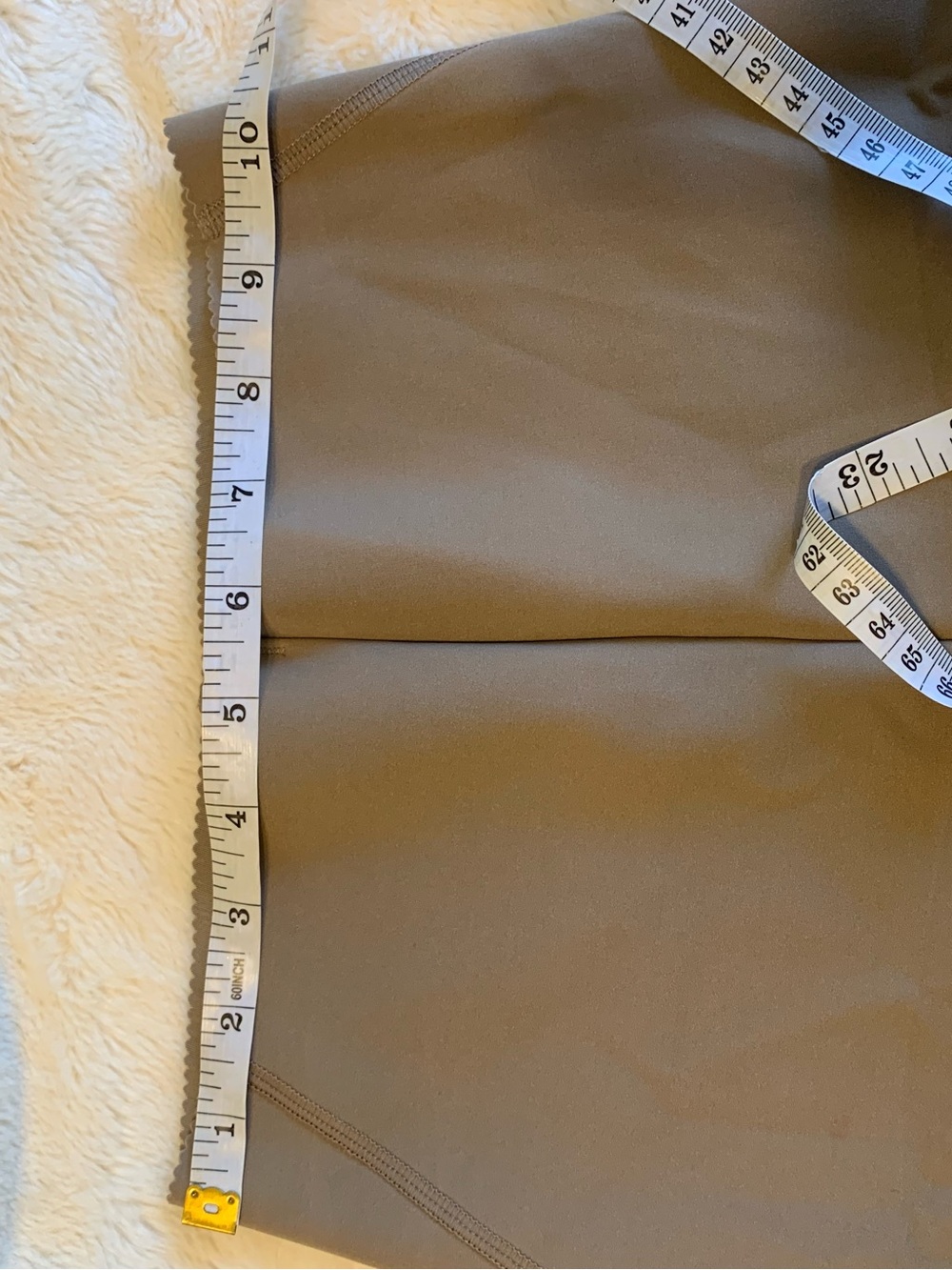 High-Waist Women's Leggings in Beige - Picture 5 of 8